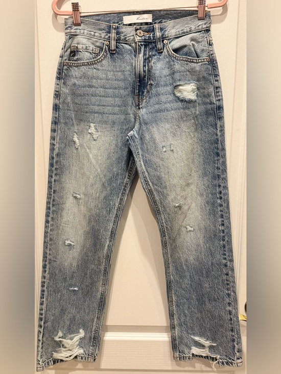 KanCan Denim - KANCAN Marisol Cotton High Rise Distressed Bootcut Light Wash Jeans Size 1/24